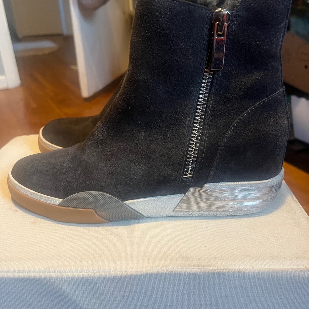Dolce Vita Dark Gray Suede Boots